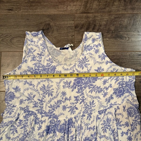 Vintage April Cornell dress French Toile print blue white rayon - Picture 13 of 15